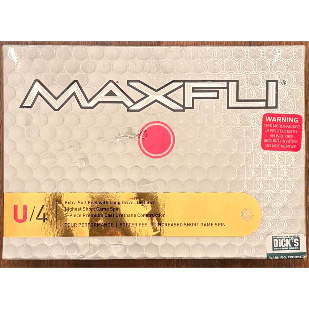 NIB Maxfli U/4 Golf Balls 12 Pack 4-Piece Premium Cast Urethane